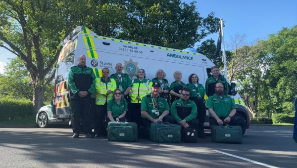 St John Ambulance Volunteers with New Equiptment.